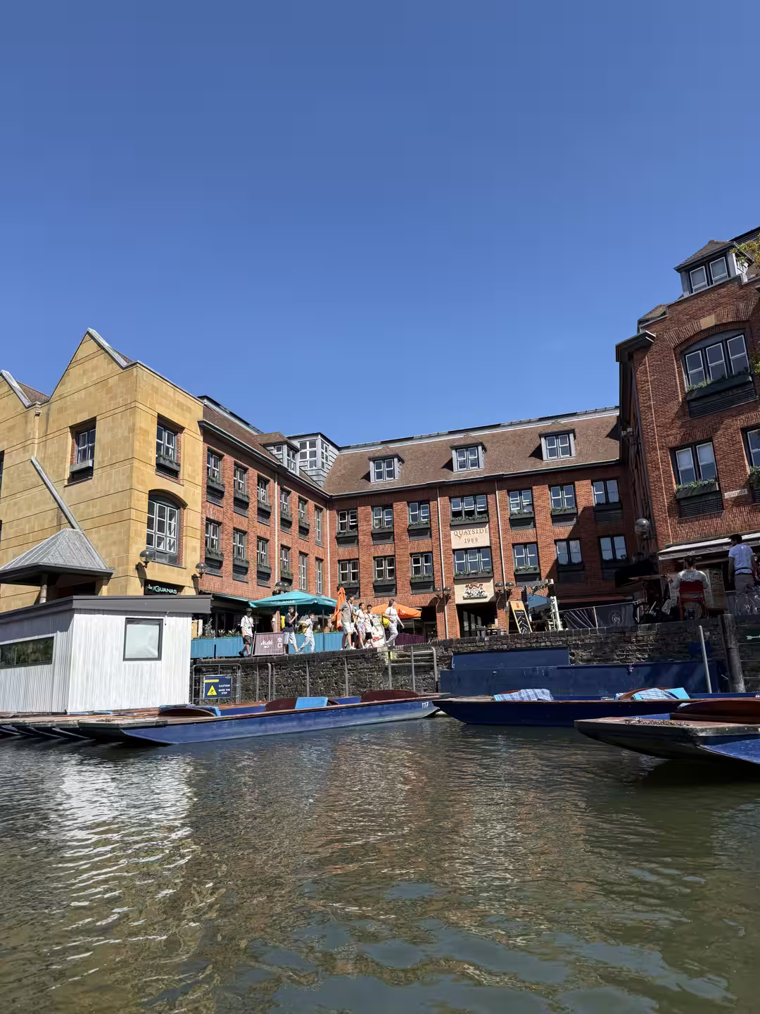 Riverside pubs and buildings along the River Cam, Cambridge